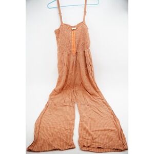 VGC Aeropostale Jumper Womens M Medium Orange Wide Leg Shirred Adjustable Straps